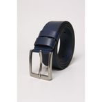 Mia Belt Erkek Kemer Lacivert Suni Deri En: 4 cm Kot ve Kanvas Pantolon için uygundur