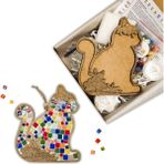 Mia Creative Art Çiçekli Kedi Mozaik Sanat Seti- Ahşap Figürlü Sanatsal Mozaik Çocuk Etkinlik Seti-Kendin Yap Seti