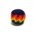 Mia Jewel Shop Gökkuşağı Çok Renkli Tığ İşi Zig Zag Geometrik Desen Hacky Top Ayak Çantası Kick Sack - El Yapımı Hediyeler Kabile Guatemala Oyuncakları