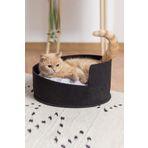 Mia Kedi Yatağı Evcil Hayvan Kedi Minderi Kedi Yuvası Evi Kulübesi Siyah