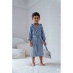 Mia Mina Home Baby 4 Kat Müslin Kapüşonlu Mavi Çocuk Bornozu