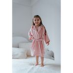 Mia Mina Home Baby 4 Kat Müslin Kapüşonlu Pembe Çocuk Bornozu