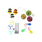 mia Nostalji Eğitici Oyuncaklar - 3'er Adet Ufo Fırıldak, Plastik Topaç, Ufo Fırfır, Su Yüzüğü Nostalji