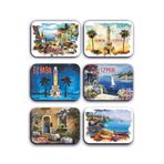 Mia Pera İzmir Alaçatı Simli 6 lı Magnet Seti (5,5 x 8 cm)