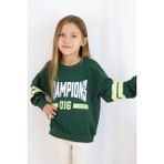 MiaBaby Champions Baskılı Sweat - 2 - 3 Yaş - Nefti - Yeşil