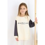 MiaBaby Diversity Baskılı Unisex Sweatshirt - 5 - 6 Yaş - Ekru - Antrasit