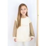 MiaBaby Diversity Baskılı Unisex Sweatshirt - 7 - 8 Yaş - Ekru - Kahverengi