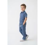 MiaBaby Gofreli Yazlık Gömlek 2li Takım - 7 - 8 Yaş - Indigo