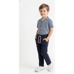 MiaBaby Kabartma Çizgili Gömlek 2li Takım - 8 - 9 Yaş - Indigo