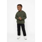 MiaBaby Kapşonlu Kanguru Sweat - Haki