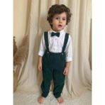 MiaBaby Papyonlu Fitilli Üçlü Takım - 1 - 2 Yaş - Nefti - Yeşil