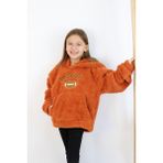 MiaBaby Unisex Welsoft Kapşonlu Sweat - 4 - 5 Yaş - Kiremit