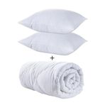 Miabella Home Çift Kişilik ,antibakteriyel,mikrofiber Saten Beyaz Yastık Yorgan Seti ,yumuşak,terletmez,%100 Pamuk