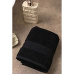 Miabella Home El Yüz Havlusu, %100 Pamuk, Siyah Tekli Spor havlusu, Hızlı Kuruyan, Yumuşak 50x90 cm