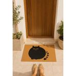 Miabella Home Kedili Paspas Doormat Kapı Önü Paspası Kapı Önü Kaymaz Paspas Toz & Nem Alıcı Kapı Paspas 40X60 cm - Kahve - Siyah - 40 x 60 cm