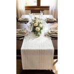 Miabella Home Masa Örtüsü Runner 35x145 cm Salon Runner Keten Görünümlü Yemek Masası Runner