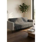 Miabella Home Pamuklu Koltuk Örtüsü Çok Amaçlı Çekyat Örtüsü Kaydırmaz Terletmez Koltuk Şalı 170X220 cm - 170 x 220 cm - Siyah