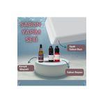 MİADA Sabun Yapım Seti Sabun Yapma kiti 1 kg Opak Sabun bazı + 2 Renk Sabun Boyası + Karışık Meyve Esans