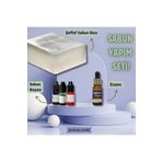 MİADA Sabun Yapım Seti Sabun Yapma kiti 1 kg Şeffaf Sabun bazı + 3 Renk Sabun Boyası + 1 Esans