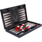 Miajima Trendy Marble Tavla Takımı Pul Hazneli Büyük Boy