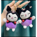 Miamantra Sanrio Kawaii Karakteri Peluş Kuromi Anahtarlık / Kuromi Çanta Süsü / Peluş Kuromi Oyuncak 13 cm - Mor - 13 cm