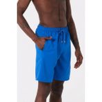 Miami Beach Saks Uzun Boy Basic Model Su İtici Özellikli Düz Renk Erkek Plaj Deniz Şort Mayo - 2206-Saks