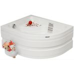 Miami Oturmalı Yarı Oval Mini Küvet 110x80, H43 (Gövde + Metal Ayak + Ön Panel)