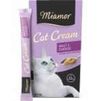 Mıamor - Cat Snack (Cream) | Yetişkin Kedileri Şımartmak Için Atıştırmalık. Şekersiz ve Yapay Katkı Maddesi Içermeyen Porsiyon Torbasında Tamamlayıcı Mama | 11 x 6 x 15 G Malt-Cream & Peynir - 0,35 lt