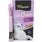 Miamor Cream Malt Tüy Yumağı Önleyici Peynirli Sıvı Kedi Ödülü 6X15 Gr