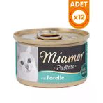 Miamor Pastete Alabalıklı Tahılsız Konserve Kedi Maması - 12 Adet 85 Gr