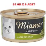 Miamor Pastete Tavşanlı Tahılsız 6x85 gr Kedi Konservesi
