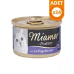 Miamor Pastete Yürekli Tahılsız Konserve Kedi Maması - 24 Adet 85 Gr