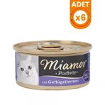 Miamor Pastete Yürekli Tahılsız Konserve Kedi Maması - 6 Adet 85 Gr