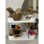 Miapadella 2 Katlı Banyo Mutfak Ofis ve Makyaj Düzenleyici Çok Amaçlı Masa Organizer - 00 Beyaz