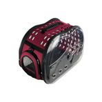 Miapet 42 x 26 x 35 cm Bordo Şeffaf Kedi Köpek Taşıma Çantası