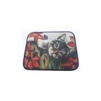 Miapet 60 X 45 cm Gri Kedi Elekli Desenli Kedi Tuvalet Önü Paspası