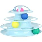 Miapet Tower Of Tracks 4 Katlı Yuvarlak Kedi Oyuncağı 24 x 13 cm Pembe - Mavi