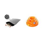 Miapet Tower Of Tracks Kedi Oyuncağı + Elekli Kedi Tuvalet Paspası (Gri)