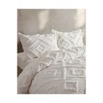 miar home perde tekstil Krem Şönil İskandinav Yatak Örtüsü Takımı 250 x 260 cm – Valonlu Model 2 Adet 50 x 70 Yastık Kılıfı
