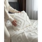 miar home perde tekstil Şönil İskandinav Yatak Örtüsü Takımı 250 x 260 cm – Valonlu Model 2 Adet 50 x 70 Yastık Kılıfı