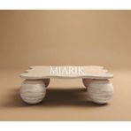 MIARIK DESIGN Mermer Dalga Desen Orta Sehpa