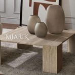 MIARIK DESIGN Traverten Kare V Köşeli Ayak Orta Sehpa