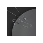 Miavi Silver 925 Ayar Gümüş Safir Damla Model Kolye Küpe Bileklik Takı Seti