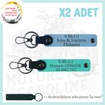 MiaWiki 0+ Kan Grubu Motosiklet Anahtarlık İkili Set, Standart, MH-KAN-MT-9570x2, Gök Mavi-Turkuaz-lacivert, üniseks-yetişkin
