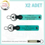 MiaWiki 0+ Kan Grubu Motosiklet Anahtarlık İkili Set, Standart, MH-KAN-MT-9672x2, Koyu Turkuaz-Turkuaz-sütlü kahve, üniseks-yetişkin