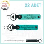 MiaWiki 0+ Kan Grubu Motosiklet Anahtarlık x2, Standart, MH-KAN-MT-9671x2, Koyu Turkuaz-Turkuaz-siyah, üniseks-yetişkin