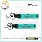 MiaWiki 0 Rh (-) Kan Grubu Motor Plaka Anahtarlık, Standart, MH-KAN-MT-11188x2, Turkuaz-sütlü kahve, üniseks-yetişkin