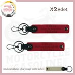 MiaWiki 0 Rh Kan Grubu Motosiklet Anahtarlığı, Standart, MH-KAN-MT-10828x2, Kırmızı-sütlü kahve, üniseks-yetişkin