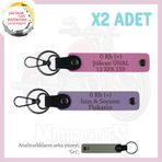 MiaWiki 0 Rh (+) Kan Grubu Motosiklet Anahtarlık, Standart, MH-KAN-MT-9877x2, Mor Menekşe-Pembe-gri, üniseks-yetişkin