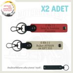 MiaWiki 0 Rh (-) Kan Grubu Yazılı Deri Anahtarlık, Standart, MH-KAN-MT-10990x2, Nar Çiçeği-Sütlü Kahve-siyah, üniseks-yetişkin